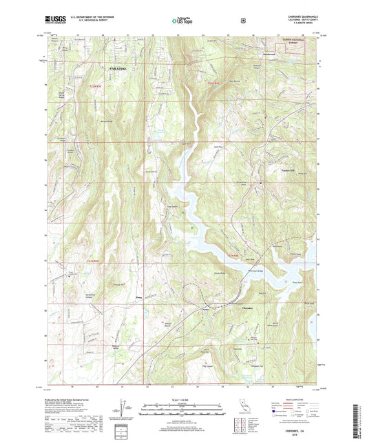 Cherokee California US Topo Map Image