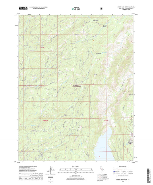 Cherry Lake North California US Topo Map Image