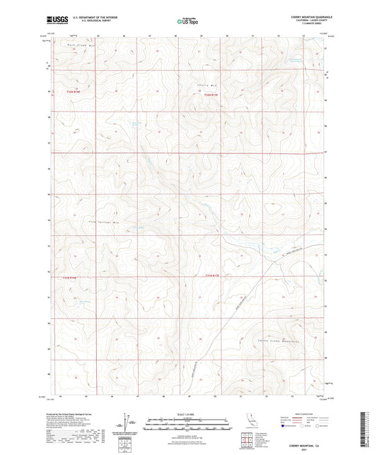 Cherry Mountain California US Topo Map Image
