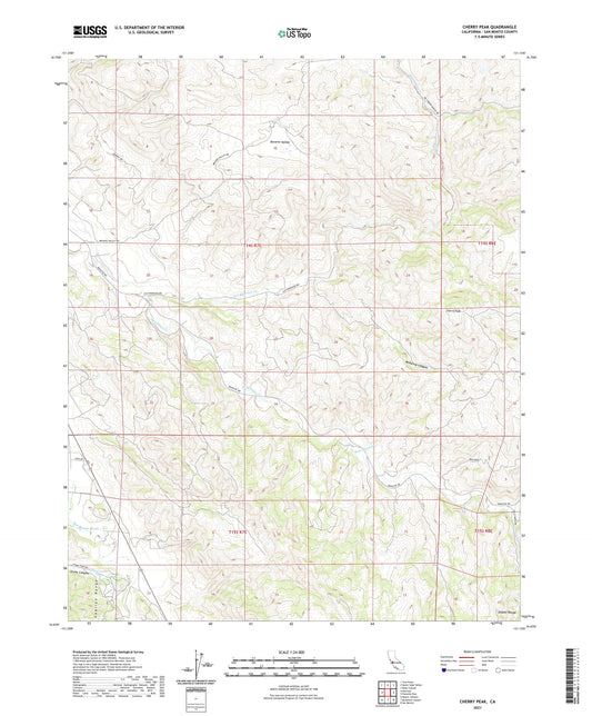 Cherry Peak California US Topo Map Image