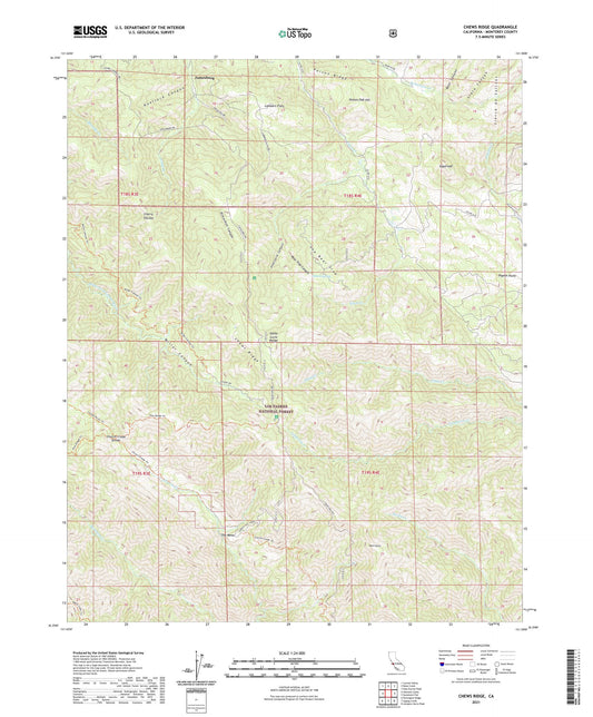 Chews Ridge California US Topo Map Image