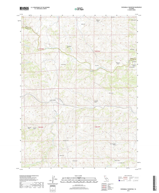 Chickabally Mountain California US Topo Map Image