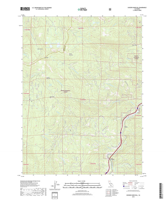 Chicken Hawk Hill California US Topo Map Image