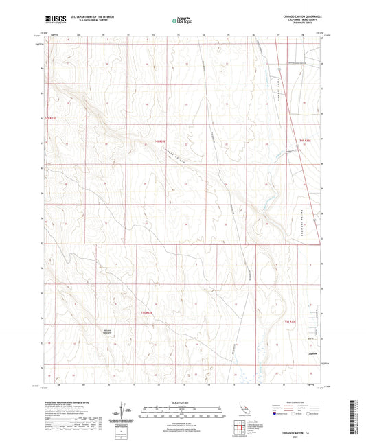 Chidago Canyon California US Topo Map Image