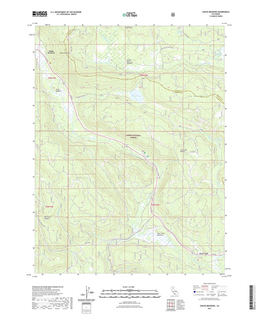 Childs Meadows California US Topo Map Image