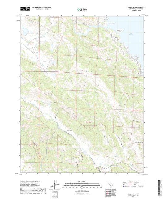 Chiles Valley California US Topo Map Image