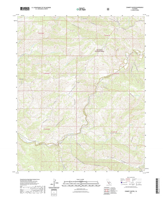 Chimney Canyon California US Topo Map Image
