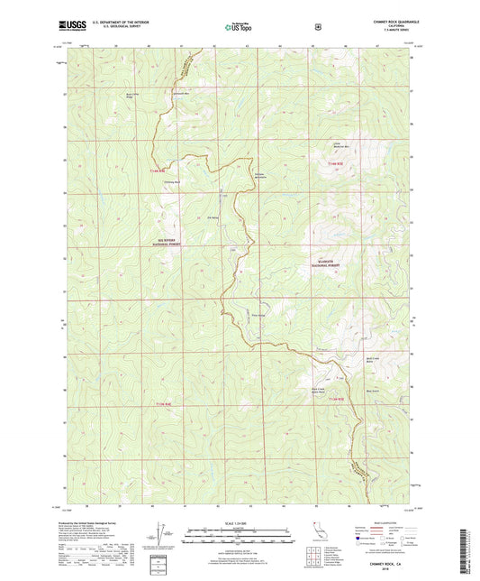 Chimney Rock California US Topo Map Image