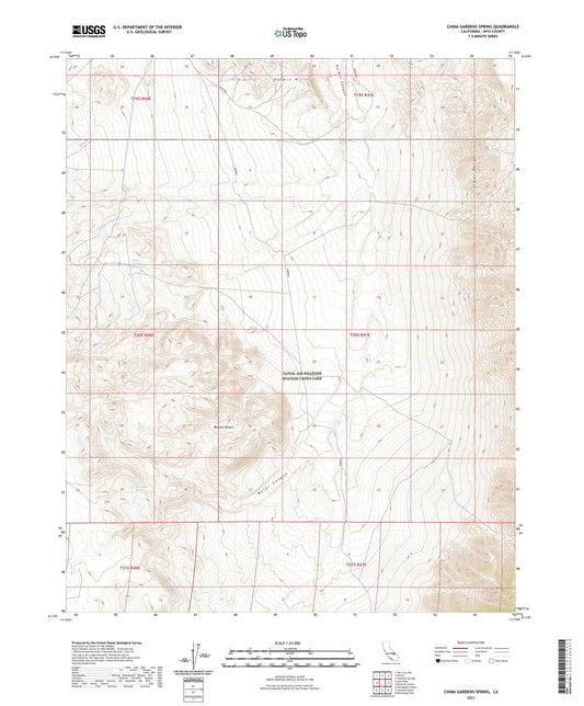 China Gardens Spring California US Topo Map Image