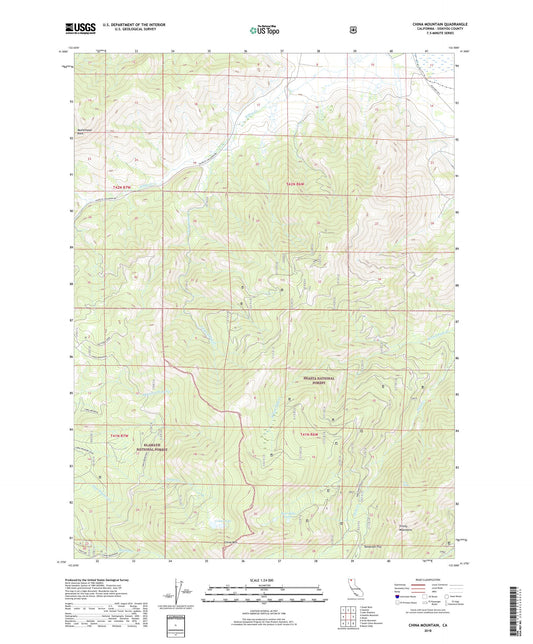 China Mountain California US Topo Map Image