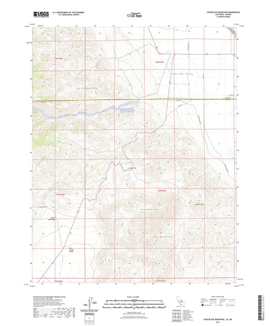 Chocolate Mountain California US Topo Map Image