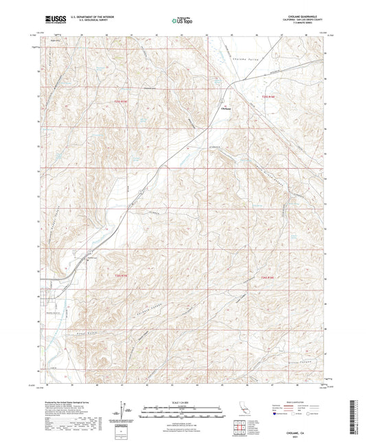 Cholame California US Topo Map Image