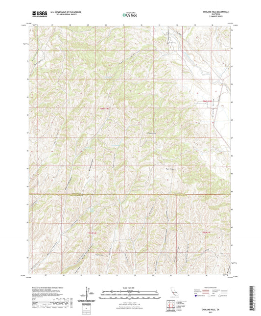 Cholame Hills California US Topo Map Image