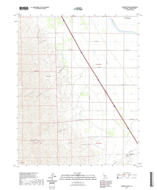 Chounet Ranch California US Topo Map Image