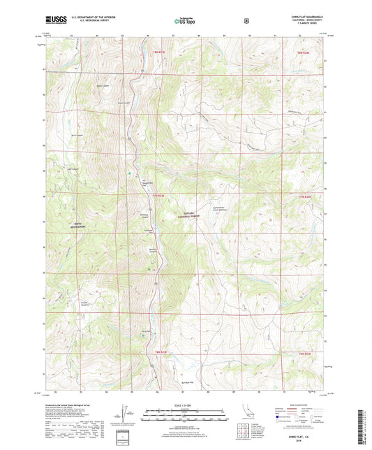 Chris Flat California US Topo Map Image