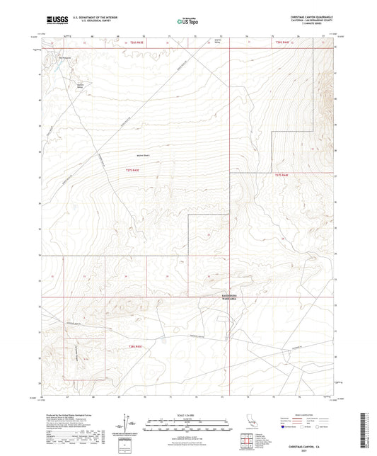 Christmas Canyon California US Topo Map Image