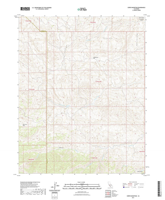 Ciervo Mountain California US Topo Map Image