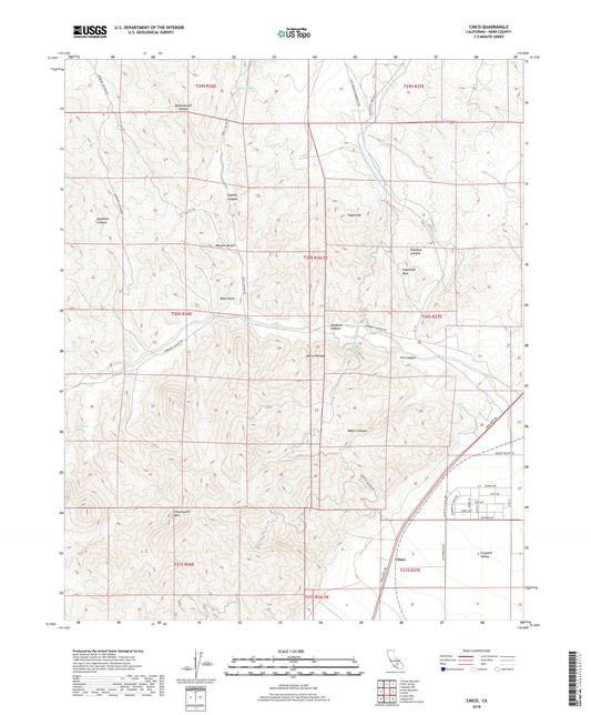 Cinco California US Topo Map Image
