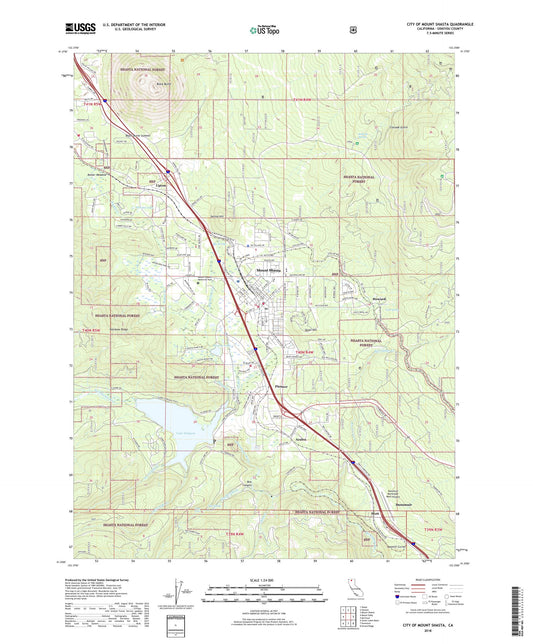 City of Mount Shasta California US Topo Map Image