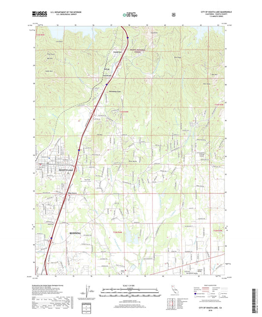 City of Shasta Lake California US Topo Map Image