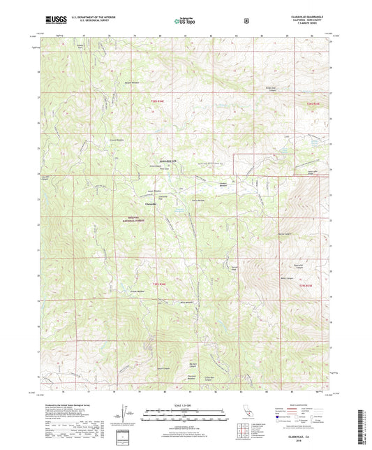 Claraville California US Topo Map Image
