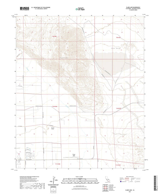 Clark Lake California US Topo Map Image