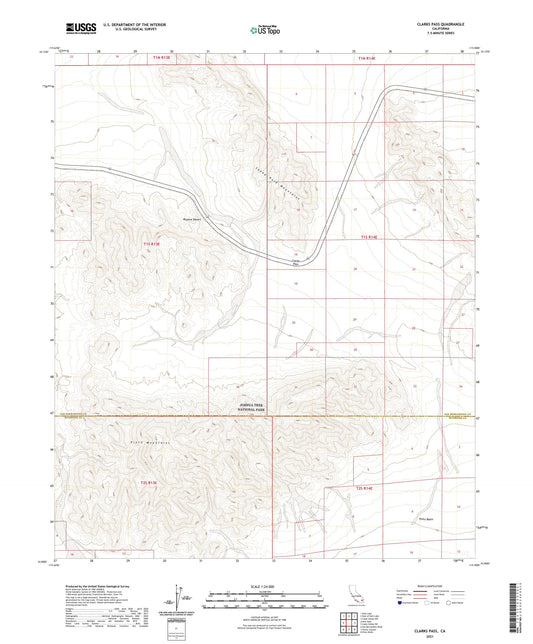 Clarks Pass California US Topo Map Image