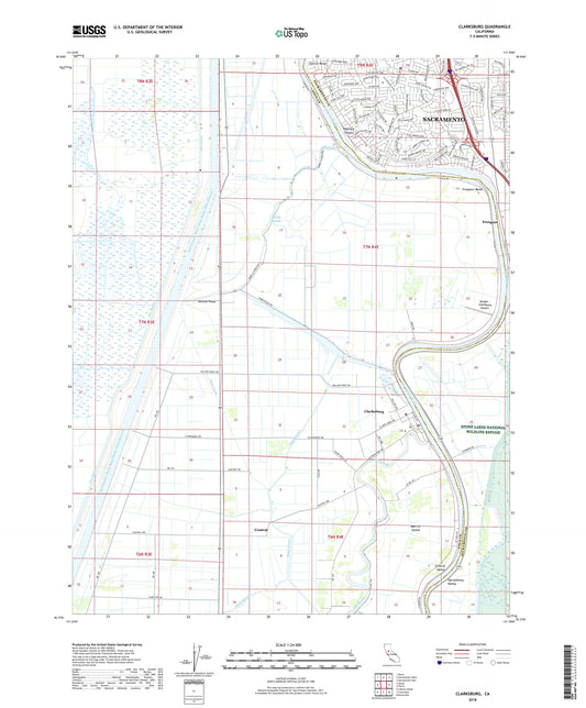 Clarksburg California US Topo Map Image
