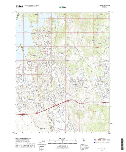 Clarksville California US Topo Map Image