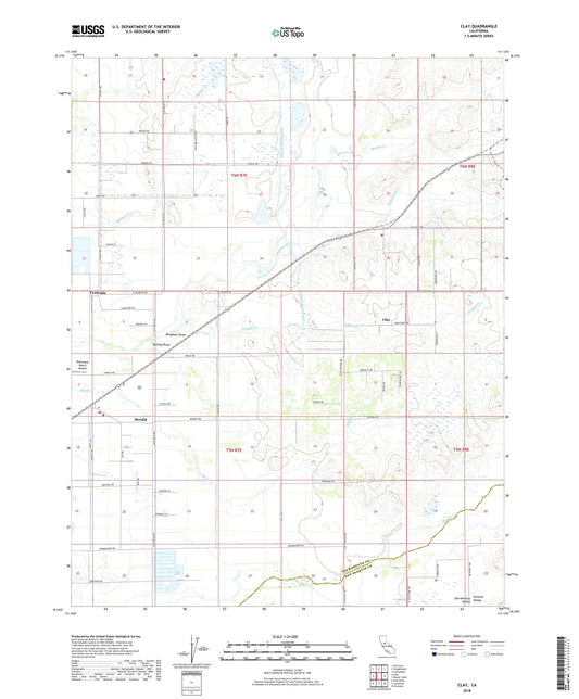 Clay California US Topo Map Image