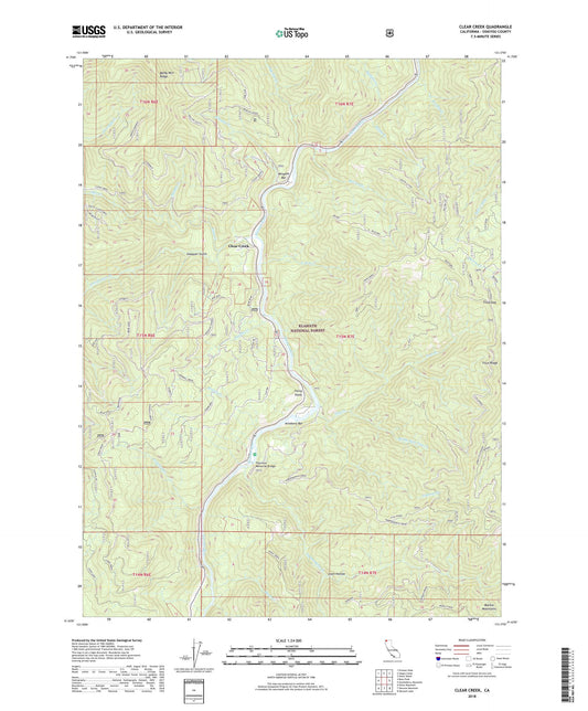 Clear Creek California US Topo Map Image