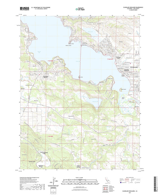 Clearlake Highlands California US Topo Map Image