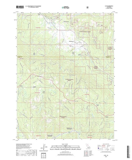 Clio California US Topo Map Image