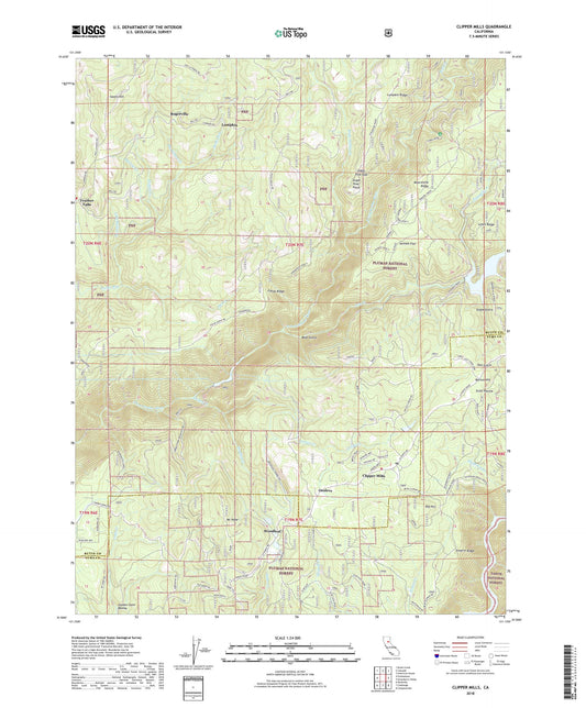 Clipper Mills California US Topo Map Image