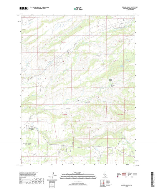 Clough Gulch California US Topo Map Image