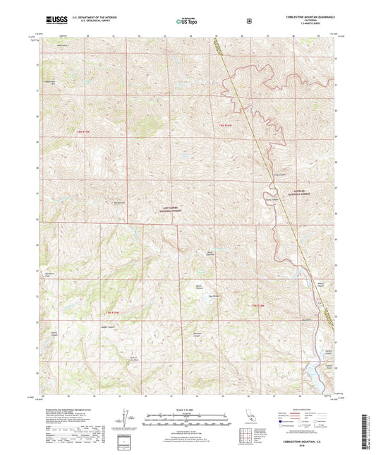 Cobblestone Mountain California US Topo Map Image