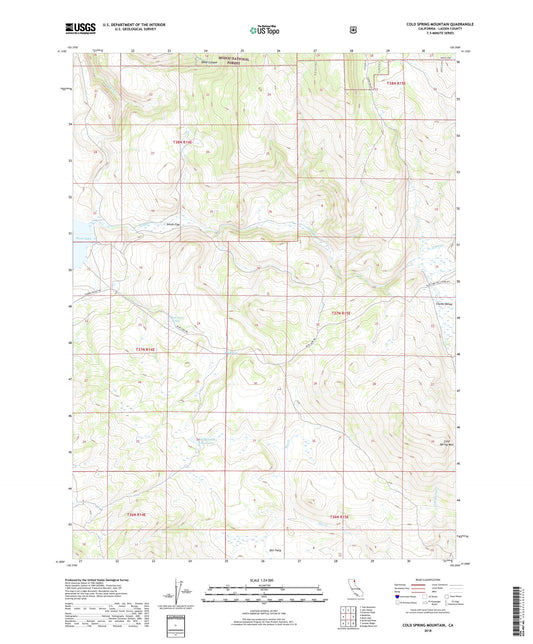 Cold Spring Mountain California US Topo Map Image