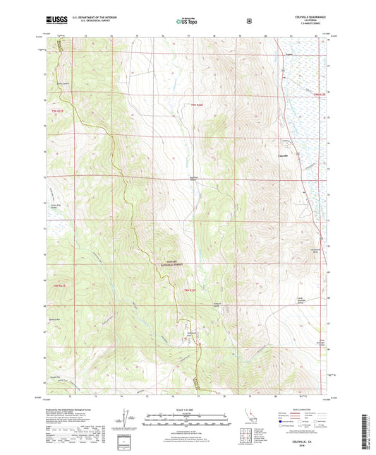 Coleville California US Topo Map Image
