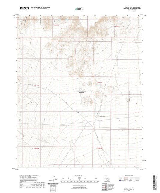 Colton Well California US Topo Map Image