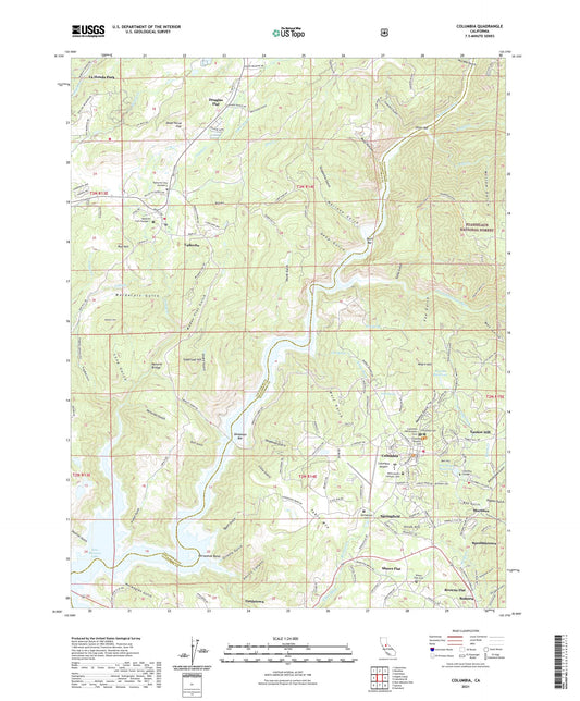 Columbia California US Topo Map Image