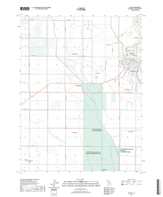 Colusa California US Topo Map Image