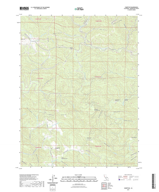 Comptche California US Topo Map Image