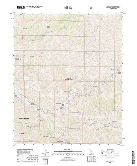 Condor Peak California US Topo Map Image