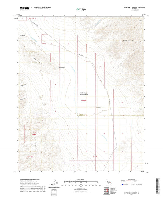 Confidence Hills East California US Topo Map Image