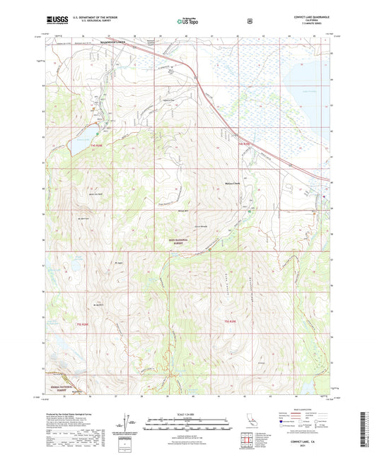 Convict Lake California US Topo Map Image
