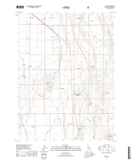 Copic California US Topo Map Image