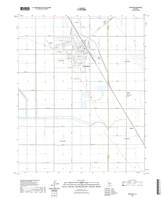 Corcoran California US Topo Map Image