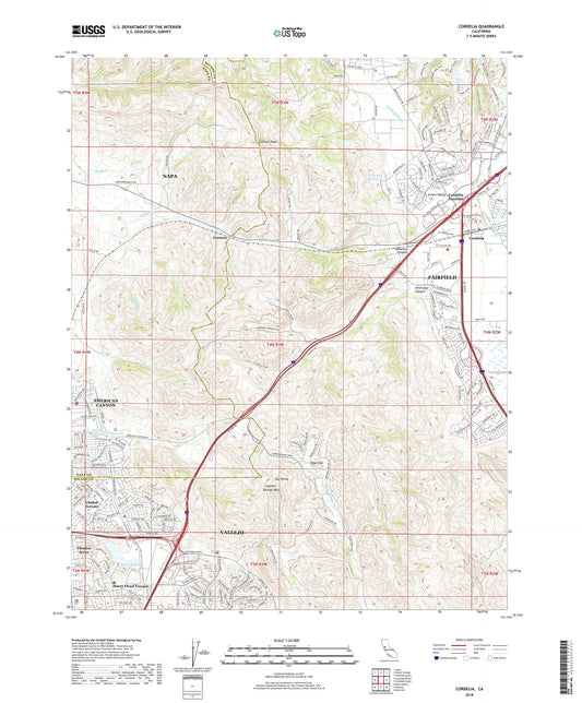 Cordelia California US Topo Map Image