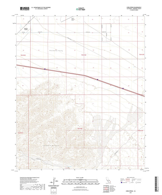 Corn Spring California US Topo Map Image
