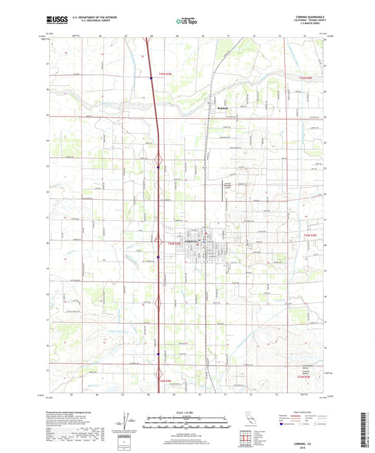 Corning California US Topo Map Image